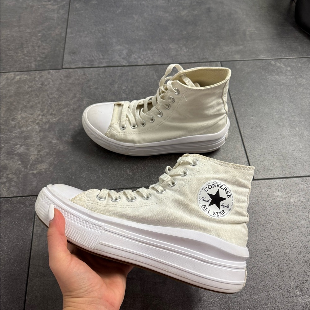 Converse White Platform Sneakers High-Top